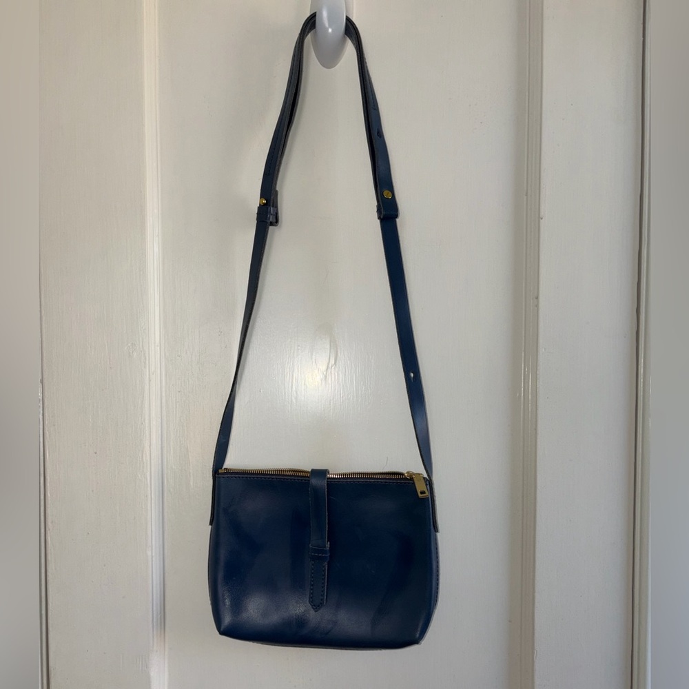 J.Crew Parker  Navy Leather Shoulder/crossbody Bag